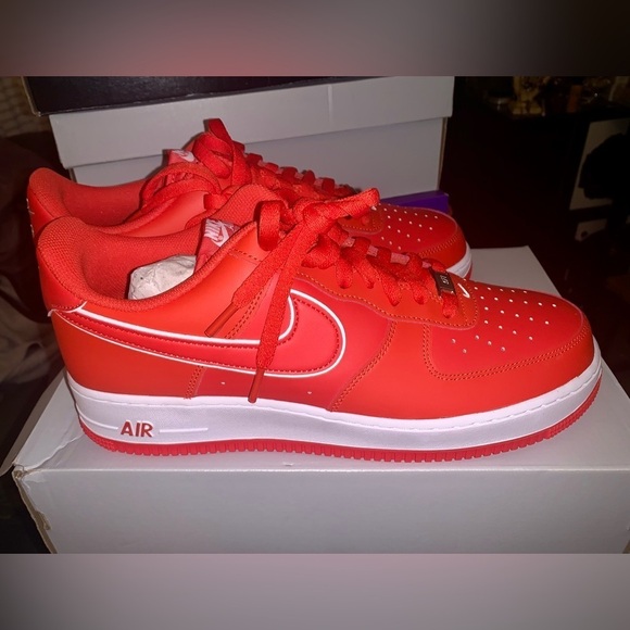 Men’s Size 12 US - Nike Air Force 1 '07 ORANGE (Picante Red) BRAND NEW IN BOX - Picture 6 of 7